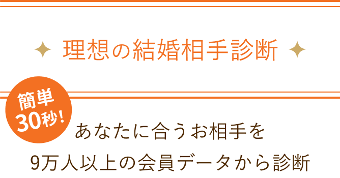 簡単30秒！理想の結婚相手診断