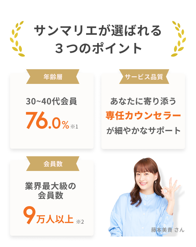 サンマリエが選ばれる3つのポイント