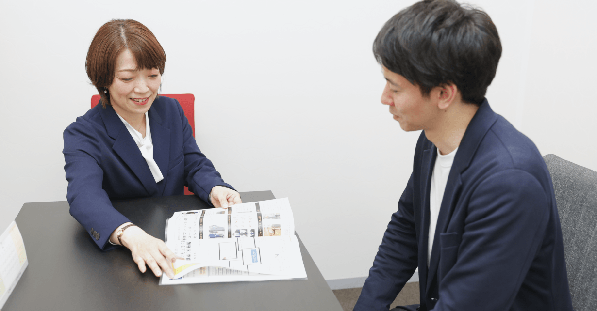 専任カウンセラーとのスタートガイダンスの様子