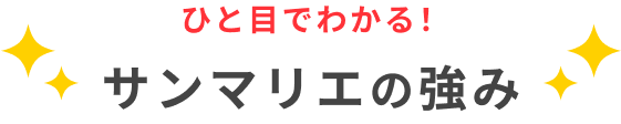 ひと目でわかる！サンマリエの強み